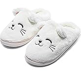 Flexwin Slippers for Women, Animal Slippers Furry Cozy, Cute House Shoes with Memory Foam