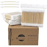 Eyxformula Pointed Tip Cotton Swabs, 500 Count Double Precision Tips | FSC Certified Bamboo Sticks, Pointy Swabs for Makeup &amp; Nail Polish Touch-ups, Cosmetic, Crafts, Piercing, Detailed Cleaning