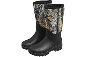 Northikee Neoprene Insulated Rain Boots with Steel Shank,Heavy-duty Mud Boots for Hunting Farming Raining Fishing Gardening Yard Work