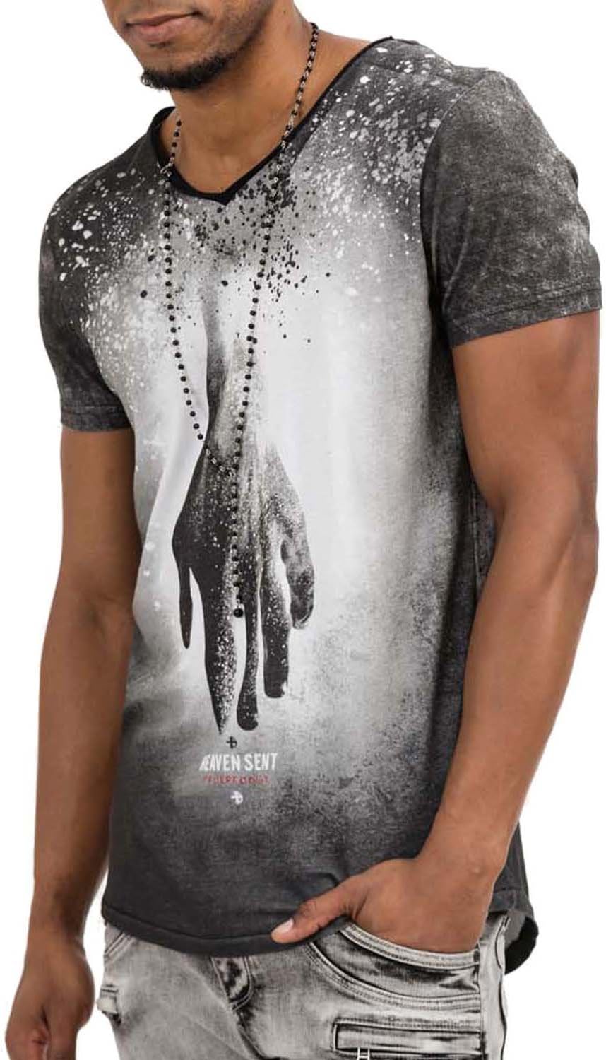 trueprodigy Casual Mens Clothes Funny and Cool Designer T-Shirts Shirt for Men with Design V-Neck Slim Fit Short Sleeve Sale
