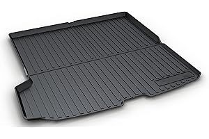 YQBRAND XC90 Cargo Liner - All-Weather 3D Custom-Fit Waterproof Non-Slip Durable Odorless TPO High-Raised Lip Trunk Tray Floor Mat Compatible with Volvo XC90 2015-2025 Models