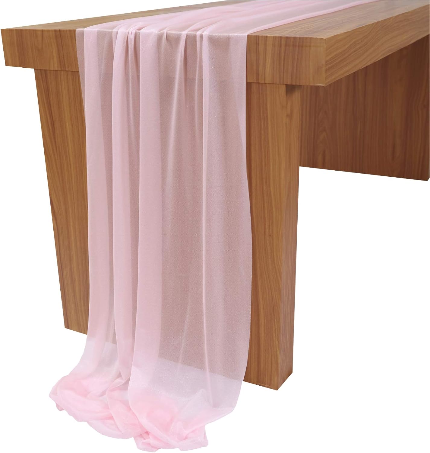 pink chiffon table runner