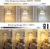 Rayofly Arc Floor Lamp with Dimmable LED Bulb Remote Dimmer Tall Black view 2