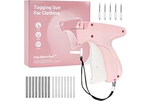 Tiiyee Mini Stitch Gun for Clothes, Mini Clothing Stitcher Gun Handheld Fine Stitch Tag Gun Quick Fixer Mini Sewing Kit with 