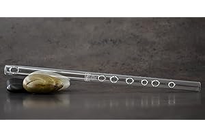 HALL CRYSTAL FLUTES Hall Crystal Flute 11099 - Inline Glass Piccolo in D - Clear Glass