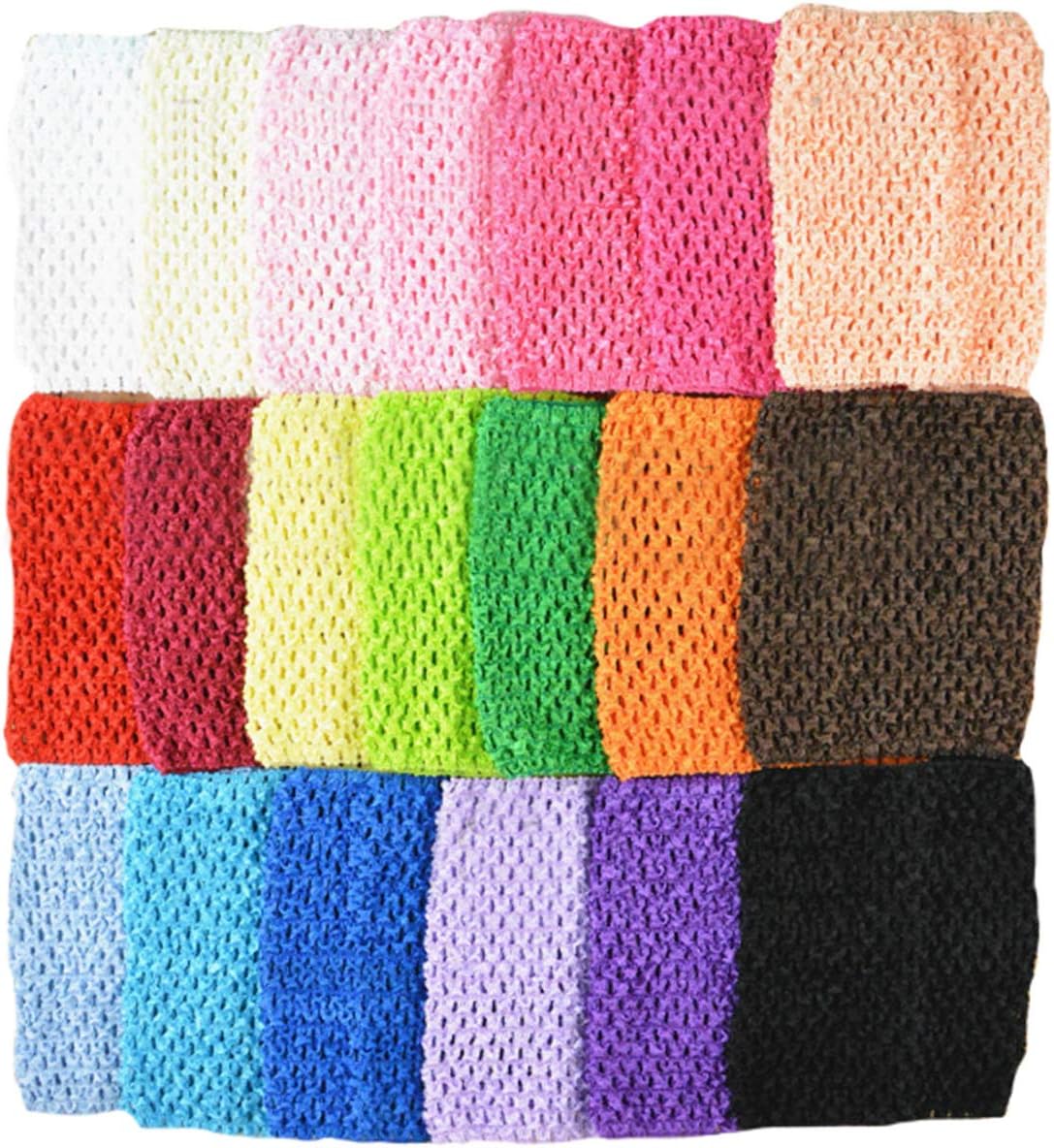 Crochet Headbands, 6 Inch Baby Girl Tutu Tube Tops Chest Wrap Wide Headbands Used for DIY pettyskirt