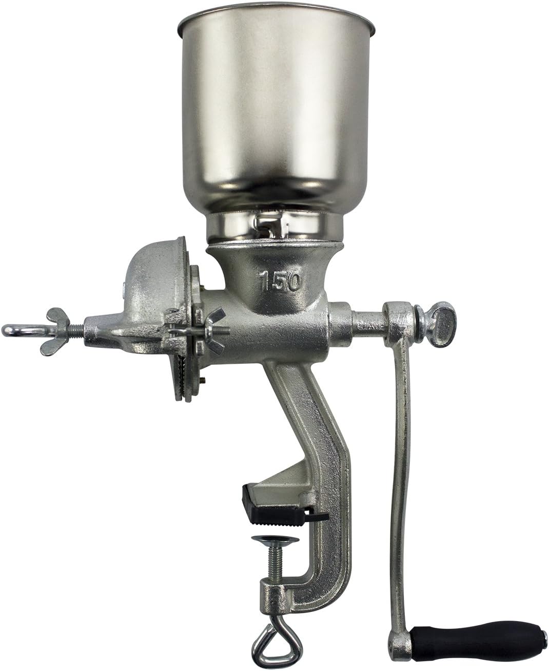 Chard GM-150 Grain Mill, Tin Coated Cast Iron,Silver
