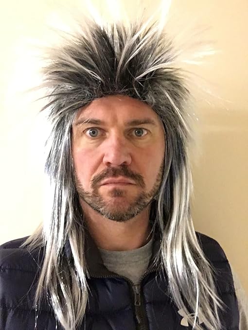 Mens 80s Rod Stewart Glam Rock Star Rocker Fancy Dress