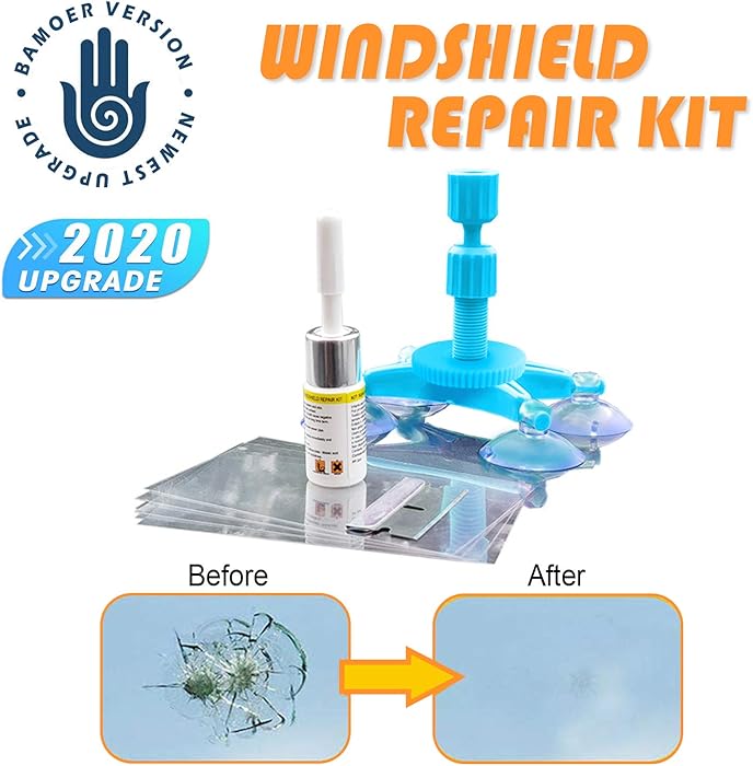 【New Version】 Windshield Repair Kit，Newest Generation Car Windshield Repair Tools with Windshield Repair Resin for Auto Glass Windshield Crack Chip Scratch, Chips, Cracks, Bulll's-Eyes and Stars