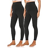 Foucome Women's Maternity Leggings Over The Belly Pregnancy Yoga Pants Active Wear Athletic Workout Leggings