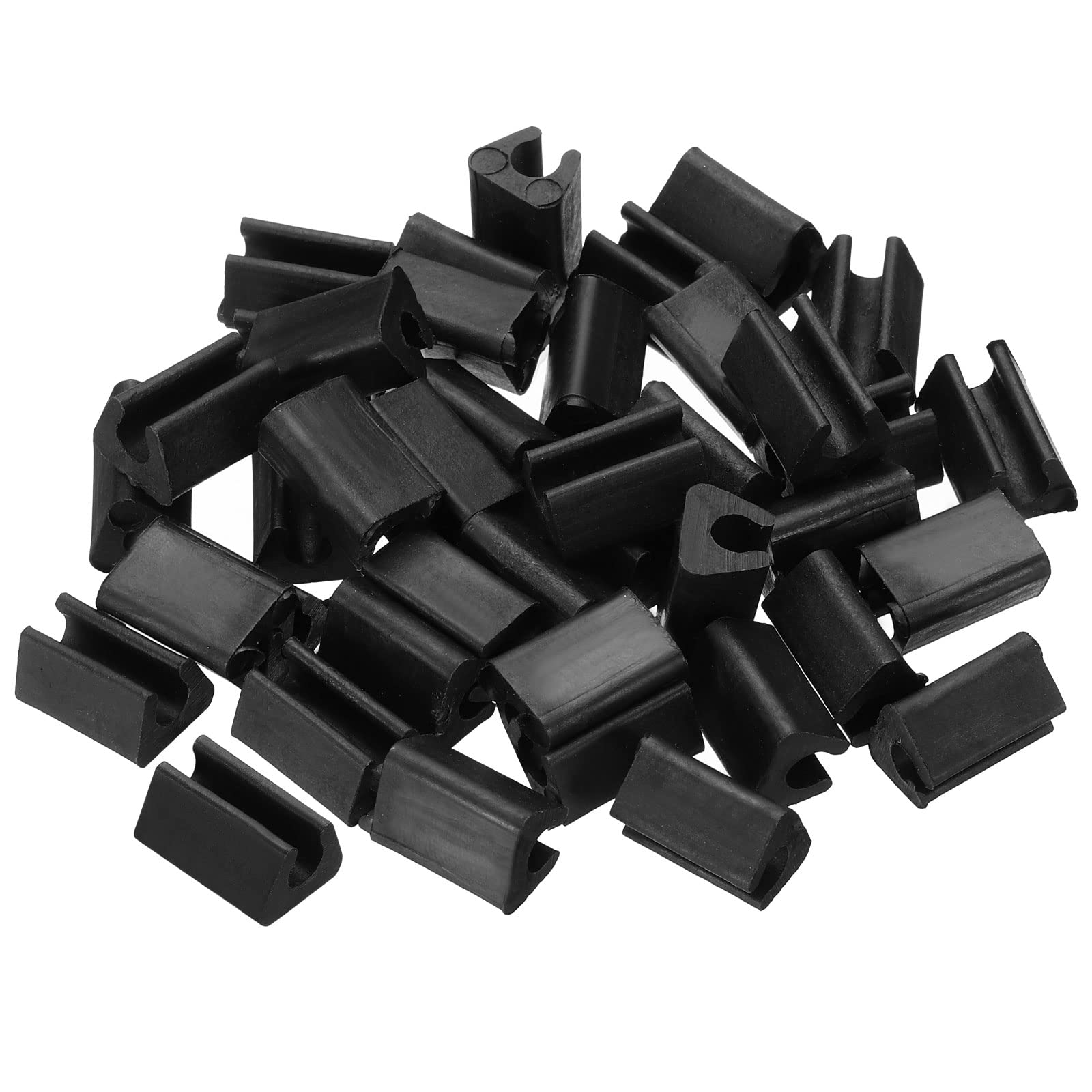 Photo 1 of PATIKIL Kitchen Sink Rack Feet, 40 Pack 6mm ID Plastic Sink Protective Replacement Feet Wire Bumpers Protector for Kitchen Sink Grid, Black