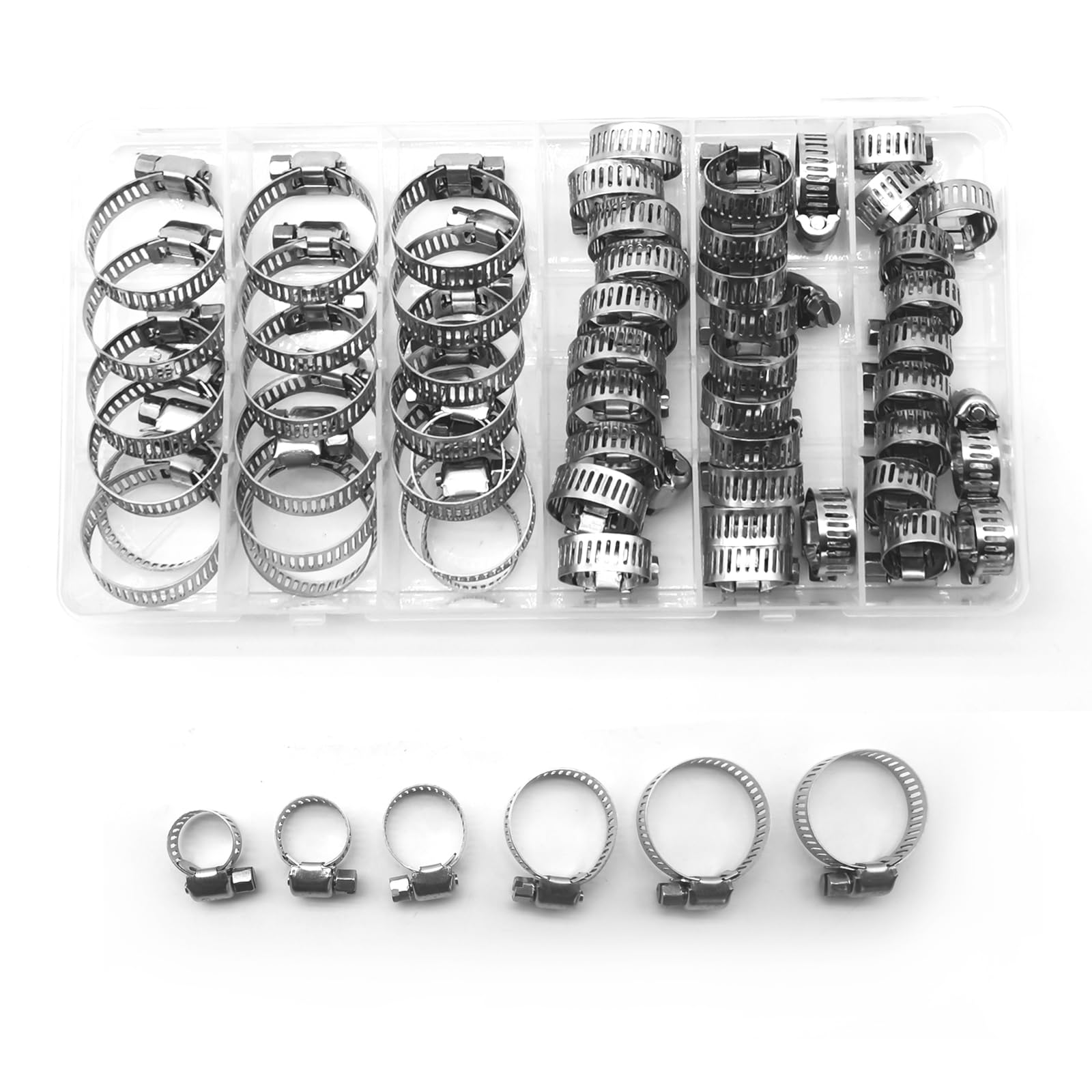 Jawmoy 54 PCS Car Stainless Steel Hose