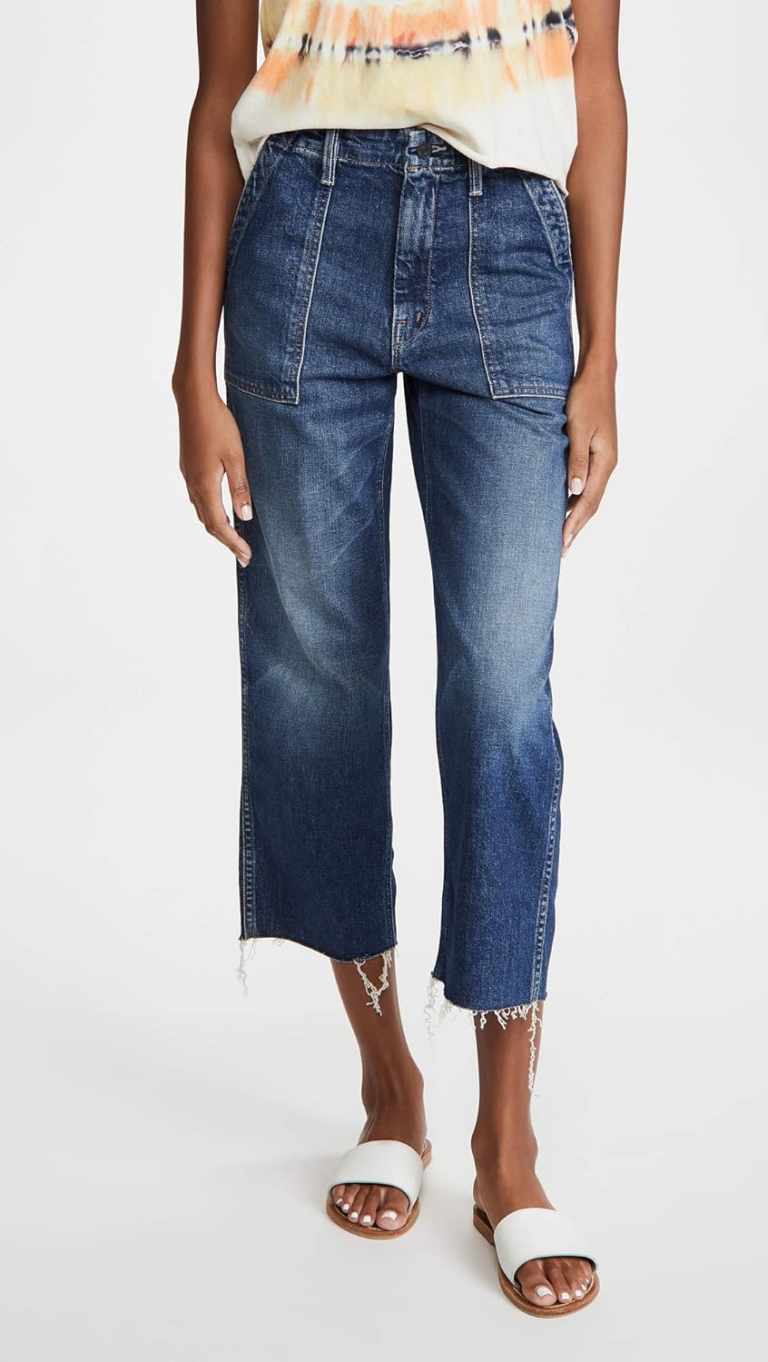 mother patch pocket jeans