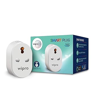 Wipro 16A smart plug with Energy monitoring- Suitable for large appliances like Gysers, microwave ovens, Air Conditioners (Works with