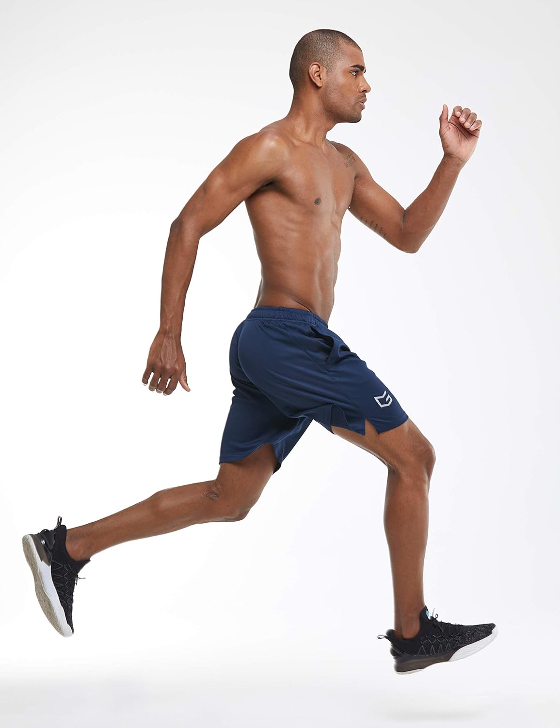 G Gradual Men's 7" Workout Running Shorts Quick Dry Lightweight Gym Shorts with Zip Pockets: Clothing