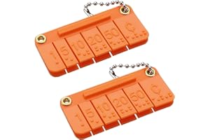 Tellegloww 2 Pcs Plastic Click Pocket Money Brailler Braille Label Maker Braille Gifts for The Blind and Visually Impaired Traveling Shopping