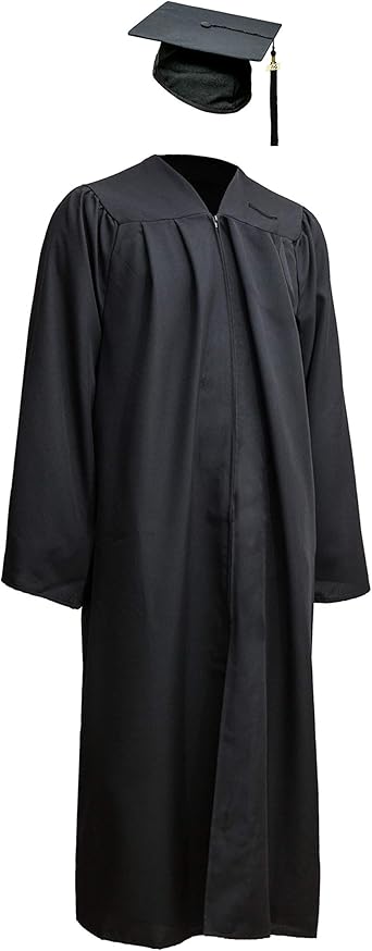 Robe Academicus Komplett-Set: akademischer Talar aus Satin + Doktorhut ...