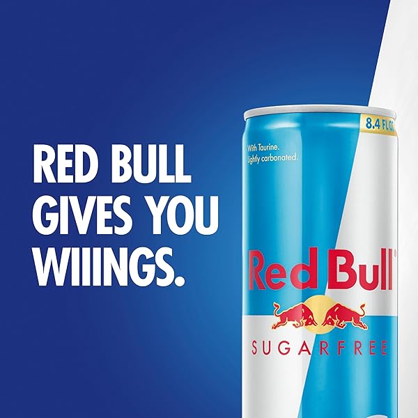 RED BULL ENERGY DRINK, SUGAR FREE, 8.4 FL OZ (4 PACK)