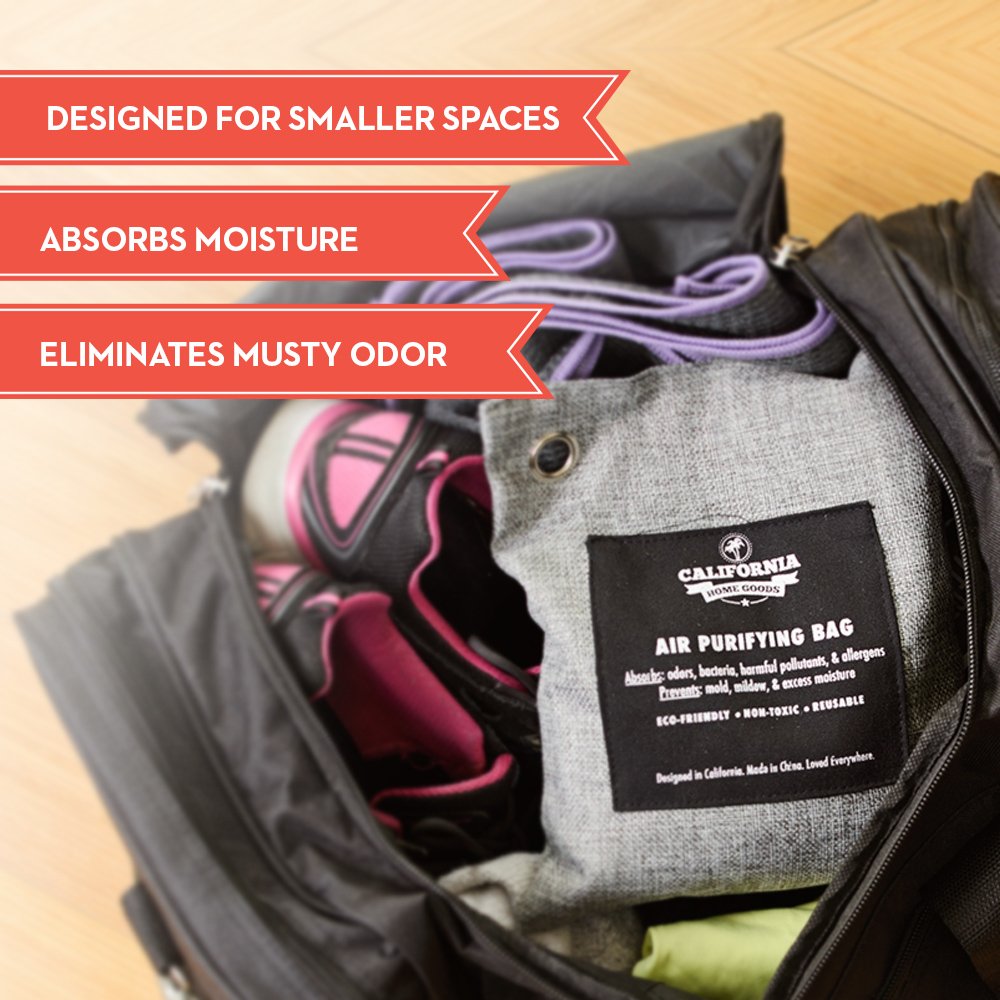 Activated Charcoal Bamboo Deodorizer, 4 Pack Odor Neutralizer, Home