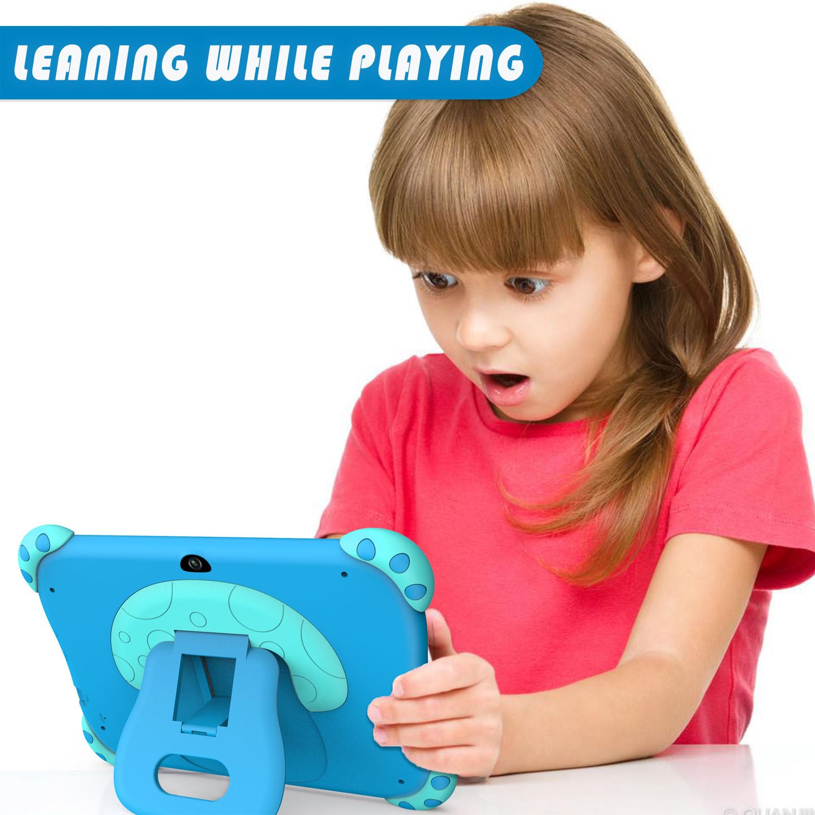 YINOCHE Kids Tablet 7 inch WiFi, Android 10, 32GB Storage, Dual Cameras, Parental Control, Green