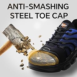 DRRHINO Steel Toe Shoes for Men Women Comfortable