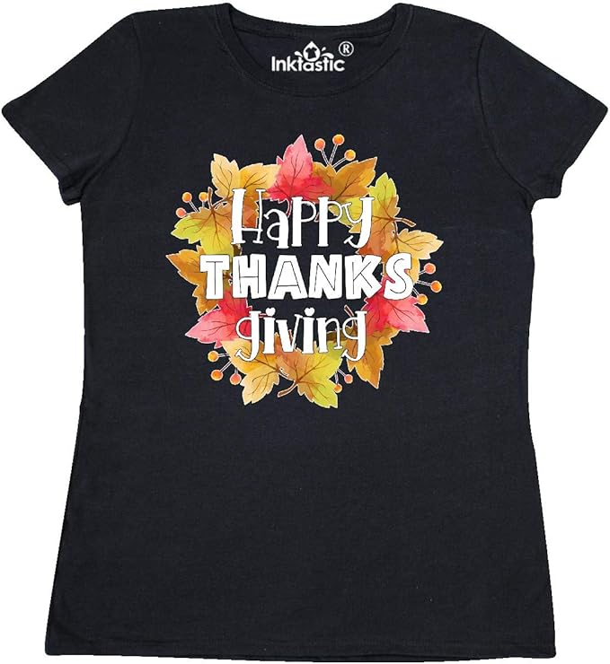 Amazon.com: inktastic Happy Thanksgiving Fall Leaf Wreath ...