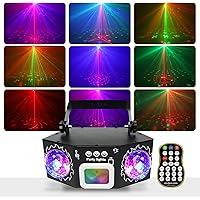 Dj Party Lights Disco Ball Lights, Laucnpty LED Stage Strobe Light That Sync with Music, for Christmas KTV Karaoke Dance Club