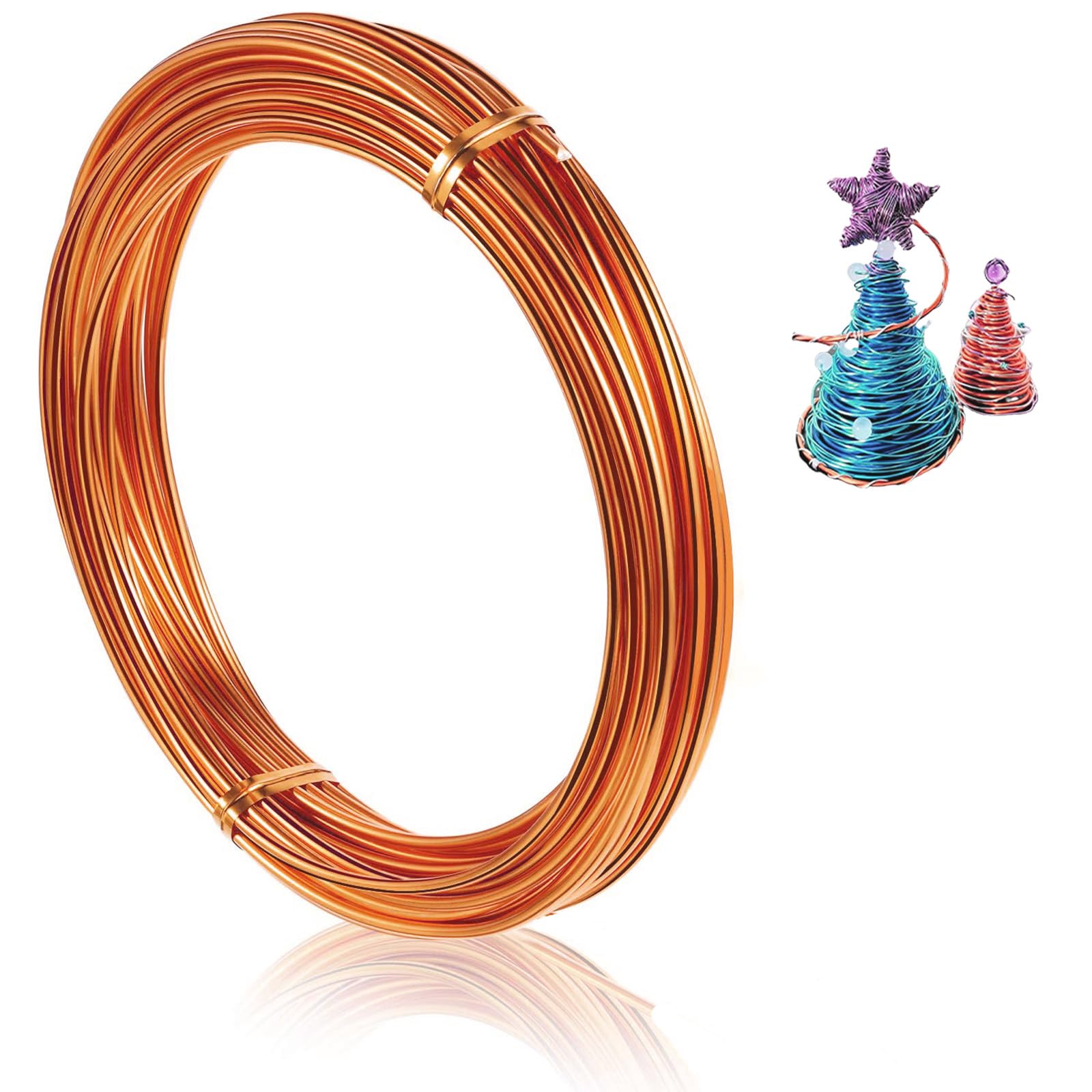 12 Gauge Copper Aluminum Wire - 30m Thick Crafting & Floristry Wire for Jewellery Making & Bead Floral Making