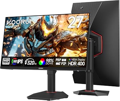 Monitor Gaming 27 Pollici HDR400 IPS QHD 320Hz Schermo PC G2721E