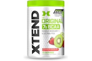 SCIVATION XTEND Natural Zero BCAA Powder Strawberry Kiwi Splash | Free of Artificial Sweeteners, Flavors, and Chemical Dyes | Post Workout Drink with Amino Acids | 7g BCAAs for Men & Women | 25 Servings