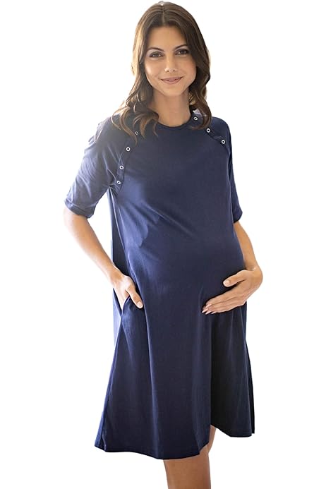 Maternity Hospital Gown Labor And Delivery Gown Ekouaer Nursing