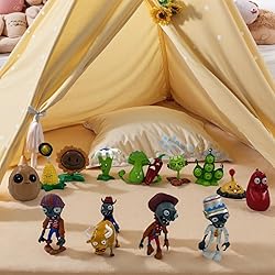 Dyharnsty 18Pcs Plants vs Zombies Toys Set Zombies