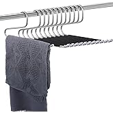 12 Pack Blanket Hangers for Closet, Tablecloth Hangers, Quilt Hanger - Heavy Duty Stainless Steel with Non-Slip Coating (13.5 Inches, Black)