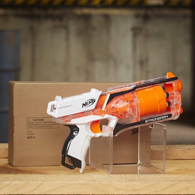 nerf n strike elite strongarm toy blaster with rotating barrel