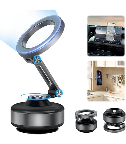 Soporte Magnético HAMKU Para Coche – Rotación 360°, Ventosa Al Vacío, Compatible Con IPhone Y Android