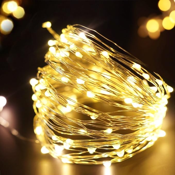 Citra Battery Operated Sliver String Light 3M 30 LED Decorative String Fairy Lights Warm White