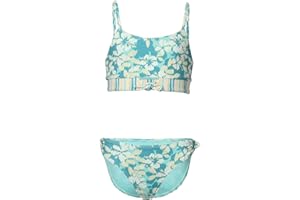 Roxy Girls Two-Piece Bikini Swimsuit Set, UPF 50+ Sun Protection, Quick-Dry Bathing Suit