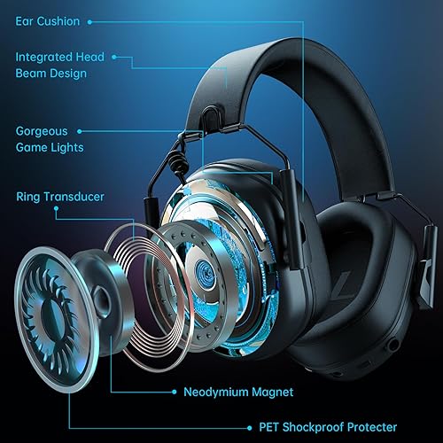 Wireless Gaming Headphones for PS5, Nintendo Switch, PC