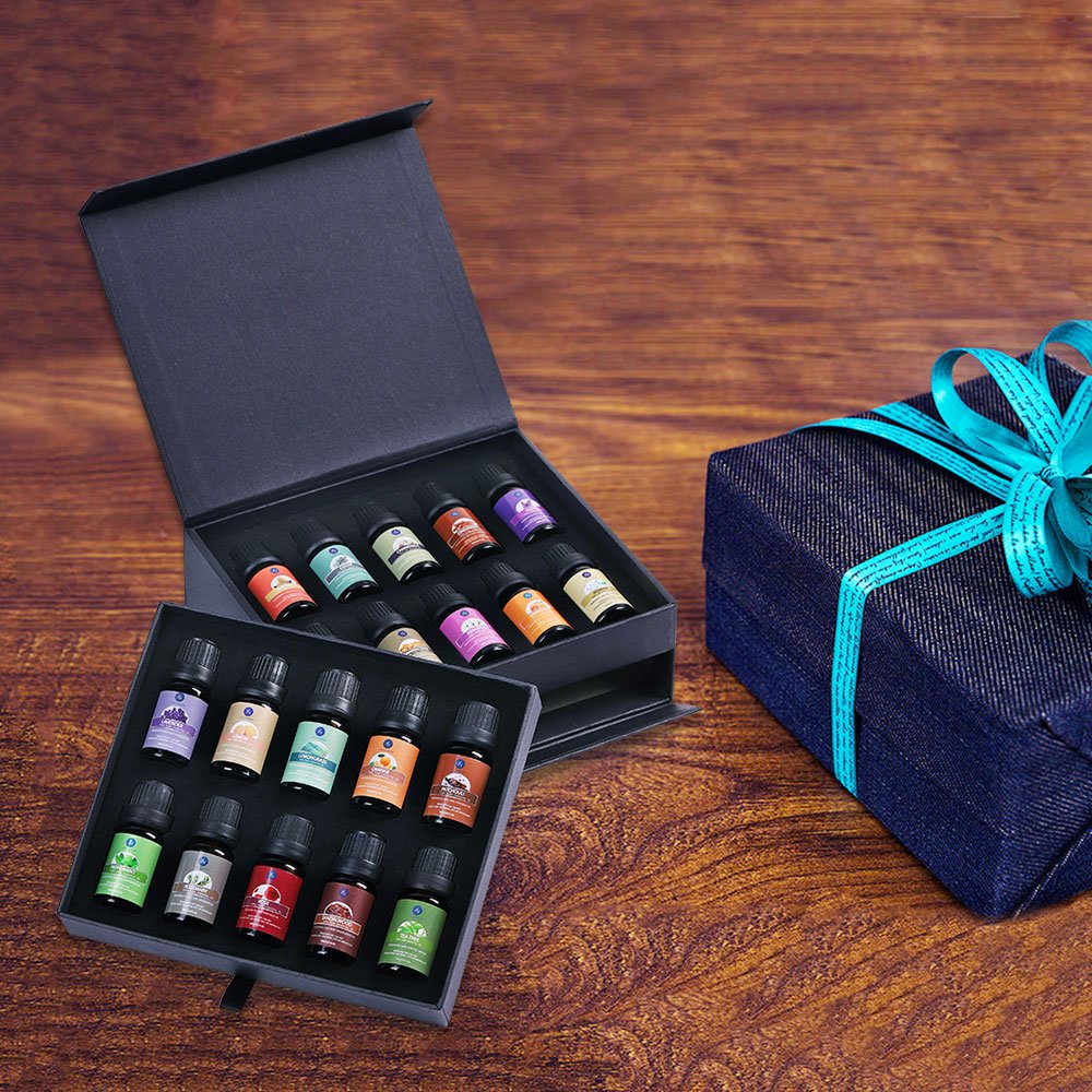 Lagunamoon Premium Essential Oils Set,Top 20 Pure Natural Aromatherapy Oils Lavender Frankincense Peppermint Rose Rosemary Sandalwood: Beauty