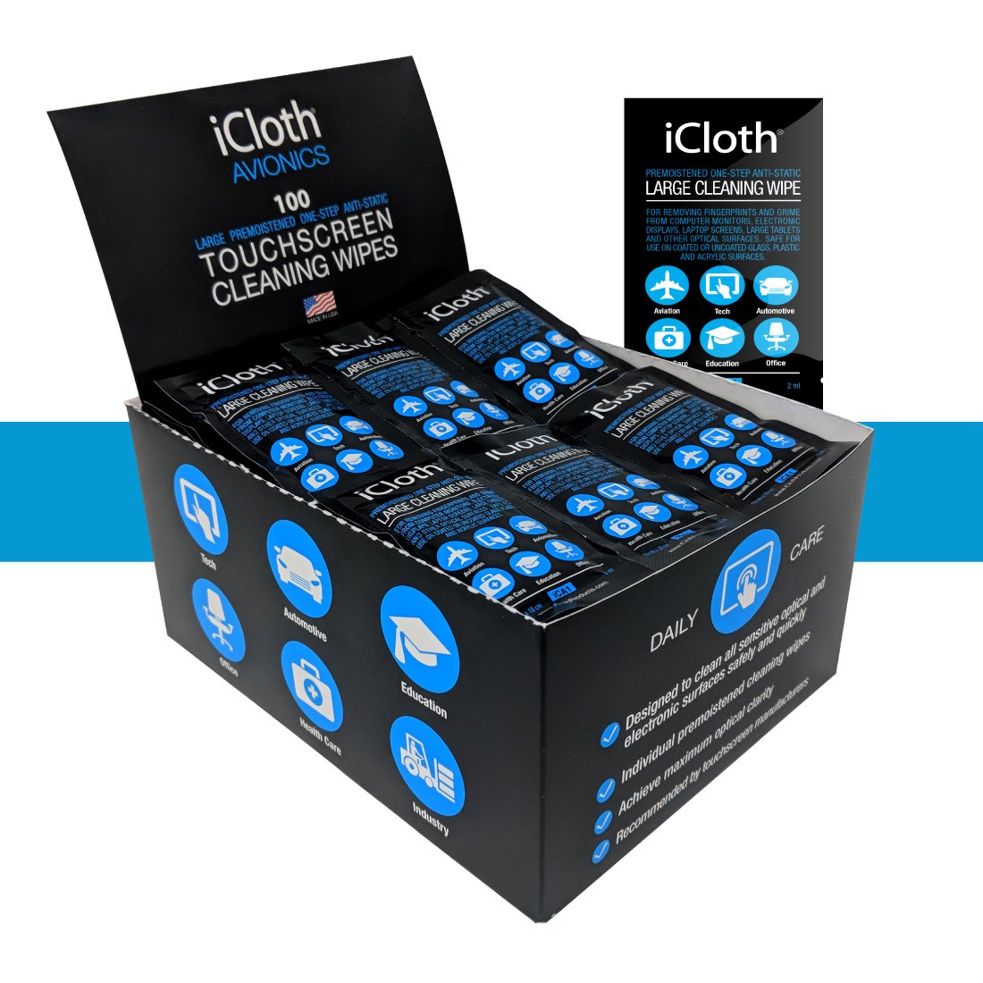 3M Notebook Screen Cleaning Wipes, 3.9 x 6.9 Inches (CL630