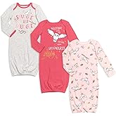 Harry Potter Hedwig Owl Baby Girls 3 Pack Sleeper Gown Newborn to Infant