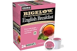Bigelow Tea English Breakfast Black Tea Keurig K-Cup Pods, Caffeinated Tea Keurig Tea Pods, 24 Count Box (Pack of 1)