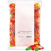 Albanese Candy, Mini Assorted Fruit Gummi Worms, 5-pound Bag | Soft and Chewy Gummies, Gluten Free, Fat Free | Natural Flavors &amp; Colors | Perfect for Birthday Parties and the Classroom