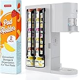IMPRESA 12-Pod Holder - Pack of 2, Black - Compatible with Ninja Thirsti Pods & Thirsti Capsule Storage - Mountable Space Saving - Dual Pack & Coffee Bar Accessories - 6 per Unit