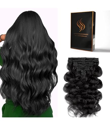 Amazon.com : Shake N Go 100% Human Hair Extension Clip In  display picture 1