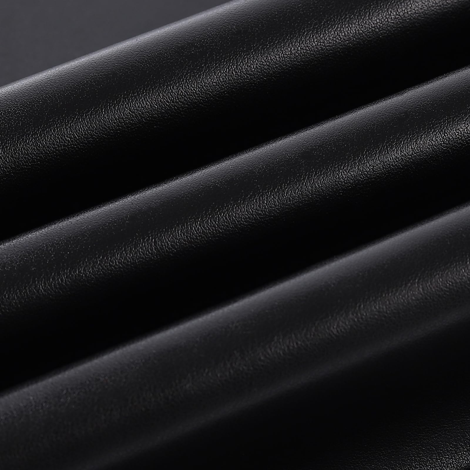 Wooqu PU Leather Book Cloth, Polyurethane Coated and Non-Woven Base, Leather-Like Look, Soft, 17x29”, for Book Binding, Goat Grain, Black