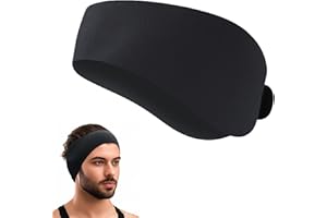 KOAIZHSEN Swimming Headband for Kids Adults Adjustable Doctor Recommended Waterproof Swim Ear Band Protection to Keep Water Out and Hold Ear Plugs in-Water for Surfing,Diving,Pool,Showering,and Beach(Black