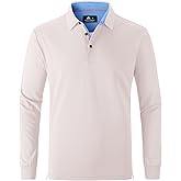 SWISSWELL Long Sleeve Polo Shirts for Men collared Performance Golf Shirts Casual Workwear Office