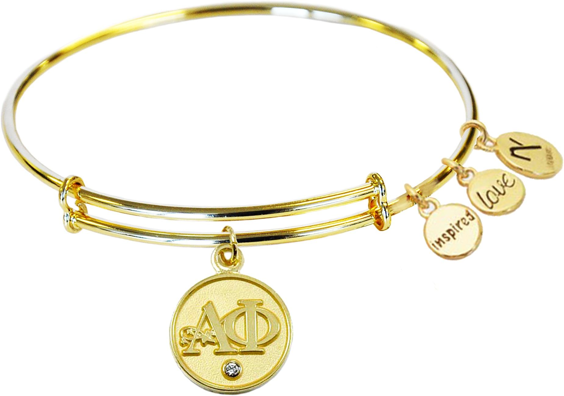 Navika Alpha Phi Gold Inspired Love Bangle Bracelets