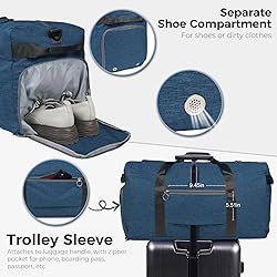 Fmeida 65L Duffle Bag with Shoes